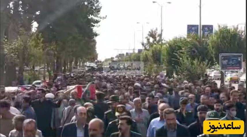 (ویدیو) پیکر شهید سهرابی در نهاوند تشییع شد