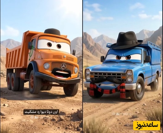 سلطان های جاده های ایران در دنیای کارتونی / خاطره بازی با نیسان و کامیون بنز 🤣+ ویدئو