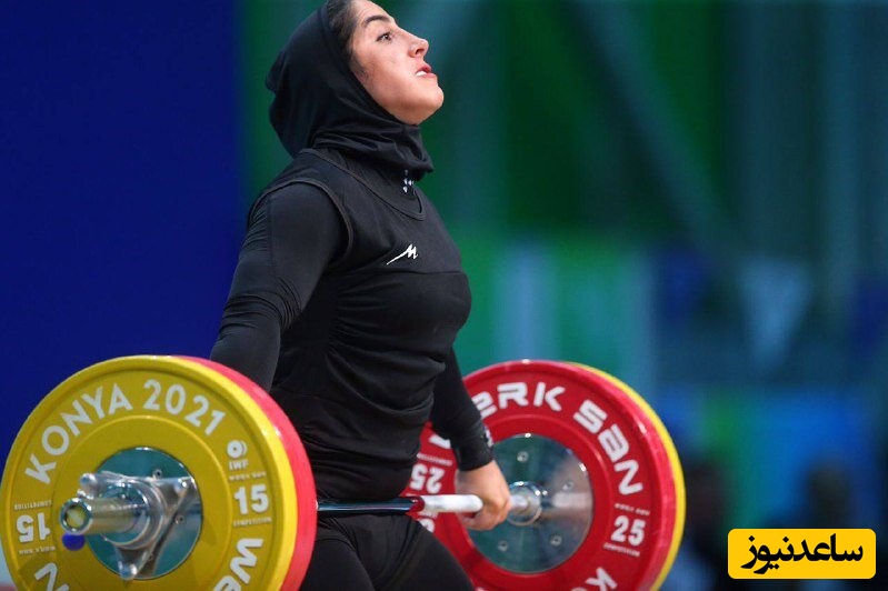 اجرای جالب شعار تیم خیبر توسط دختر وزنه بردار لرستانی در قاب تلویزیون با درخواست مهدی توتونچی+فیلم