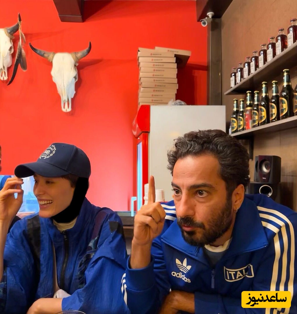 عصرانه عاشقانه فرشته حسینی و همسرش نوید محمدزاده با منظره زیبای تاریک شدن هوا/ سیگار روی میز زوج استقلالی سینما! +عکس