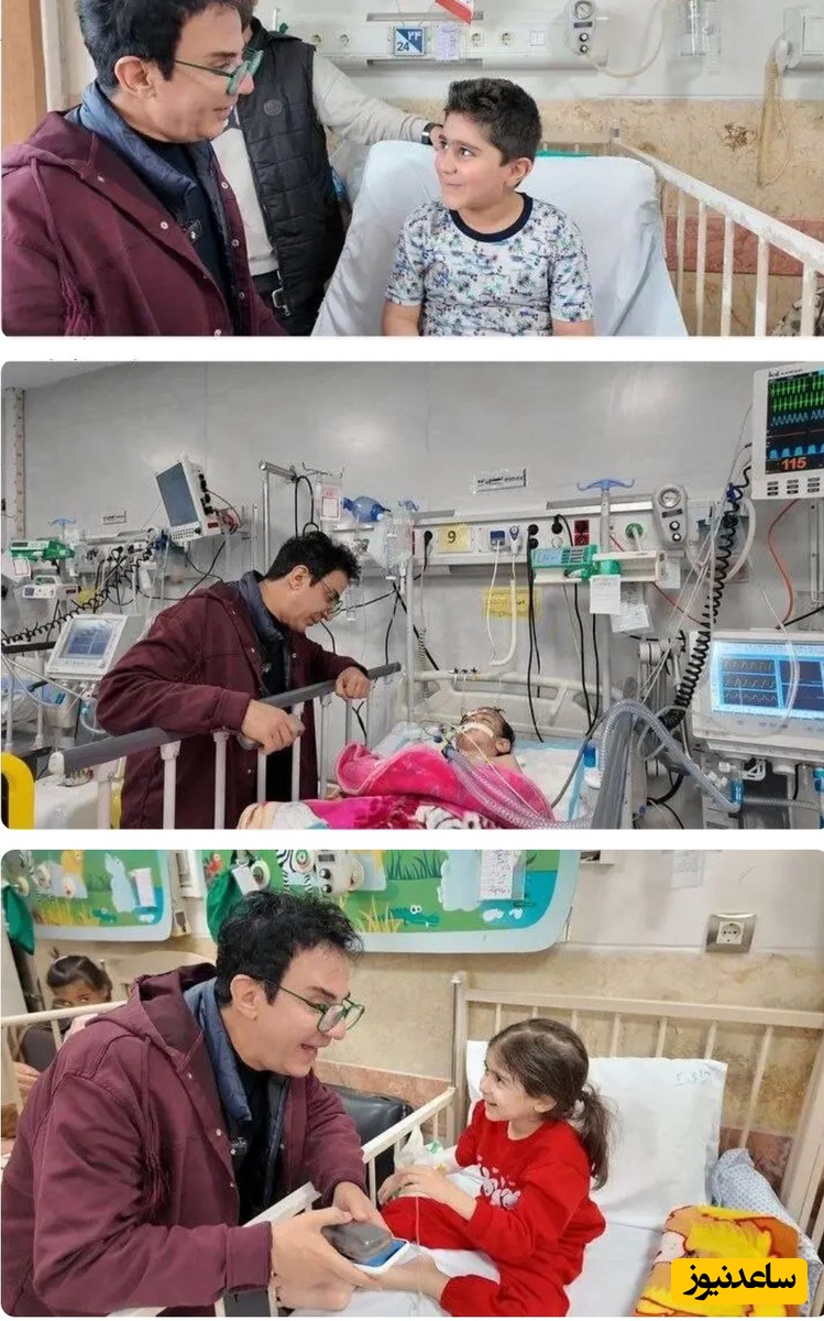 عیادت عموپورنگ از کودکان مجروح