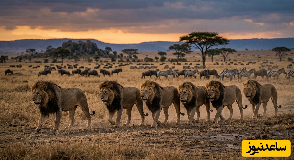 قانون جنگل؛ مستند حیات وحش/ اتحاد افسانه ای7 شیر سابابورا سلاطین خونین دشت‌های آفریقا+فیلم