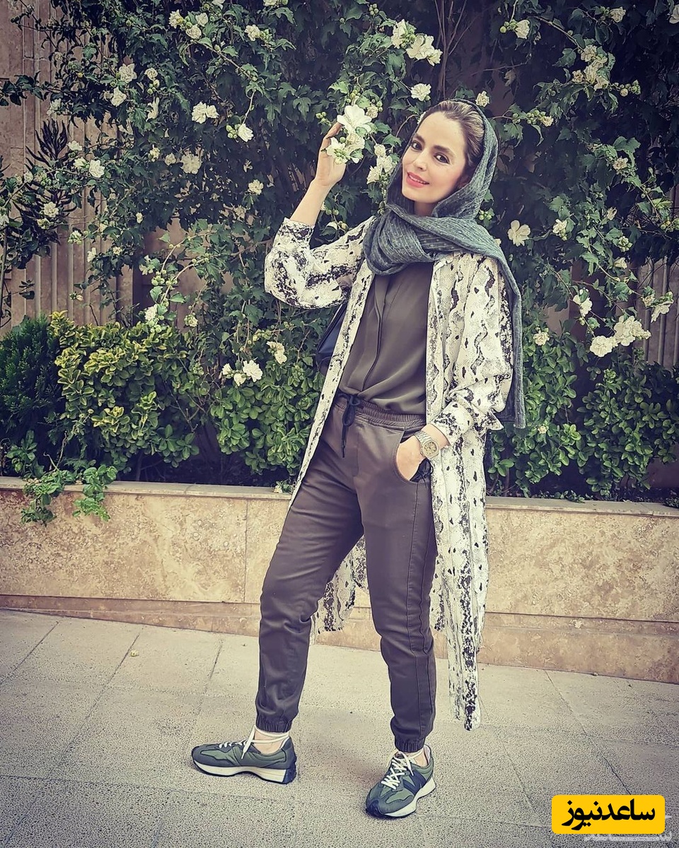 کت و شلوار نه چندان جذاب و مدروز سپیده خداوردی در این تصویرش