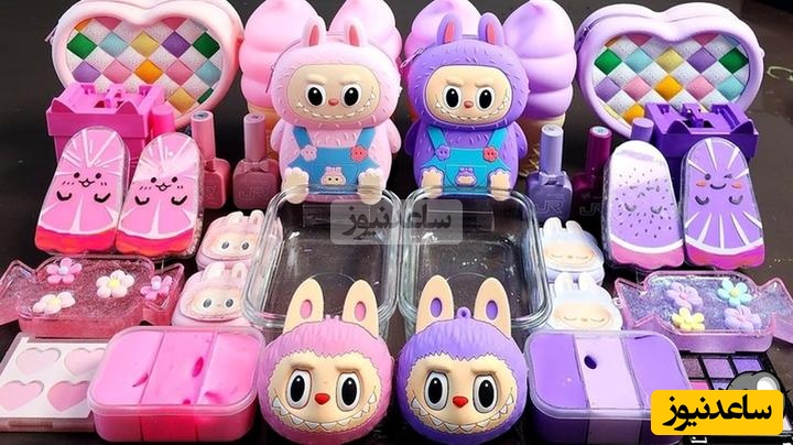 آموزش ساخت اسلایم لبوبو رنگی رنگی/ اسلایم آرامش بخش که مثل کدئین کار میکنه+ ویدئو