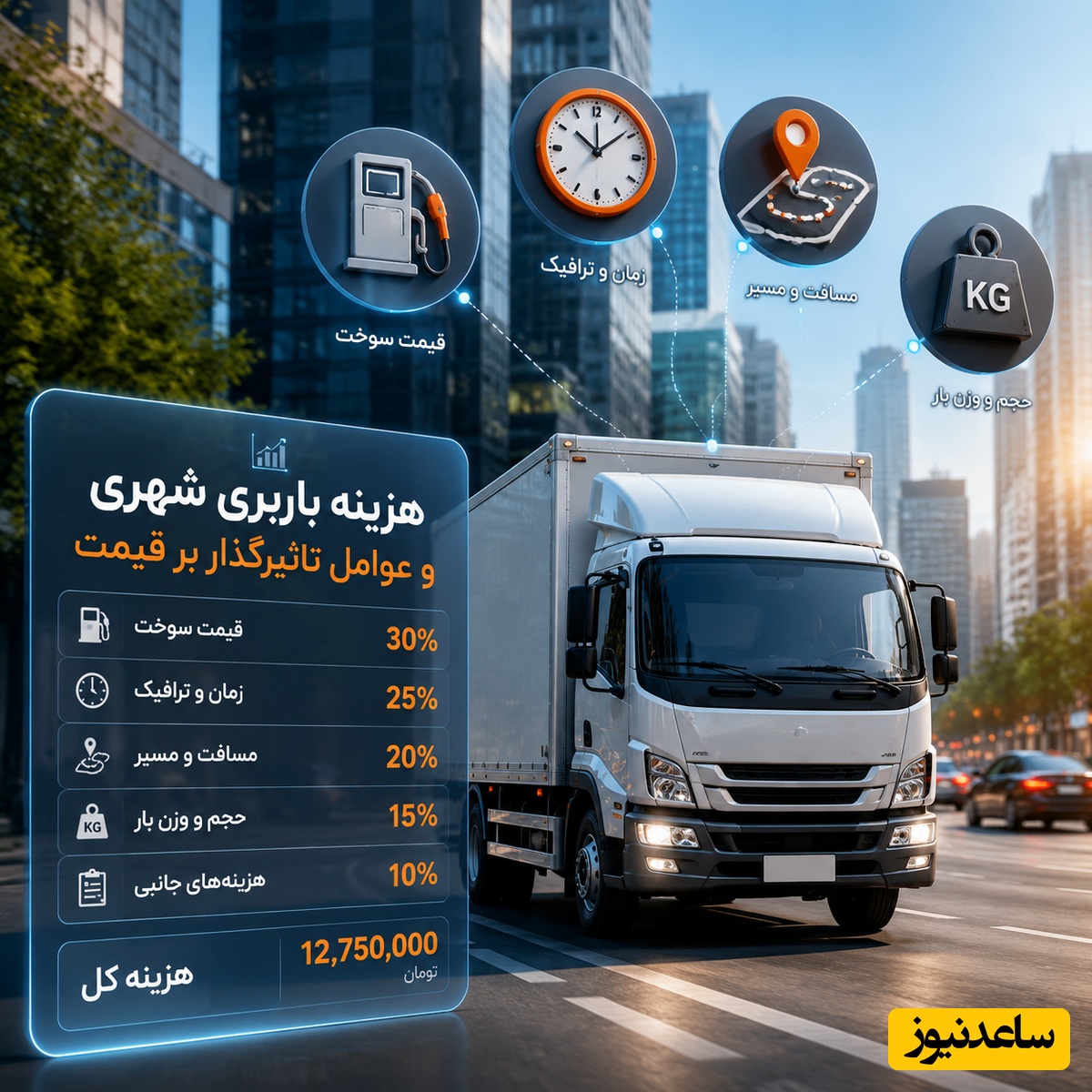 هزینه باربری شهری و عوامل تاثیرگذار بر قیمت