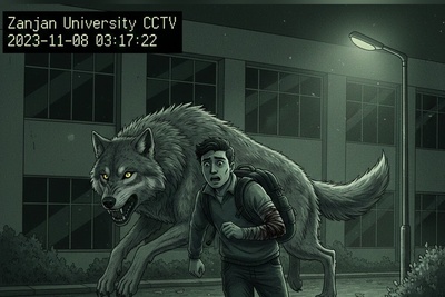 مروری بر لحظه نفس‌گیر حمله گرگ به دانشجوی دکتری در دانشگاه زنجان + فیلم واقعی