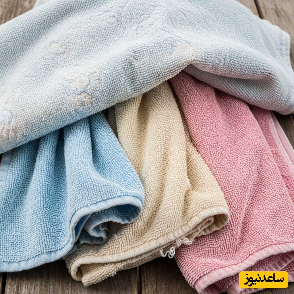 حوله‌های کهنه، رنگ و رو رفته و اضافی