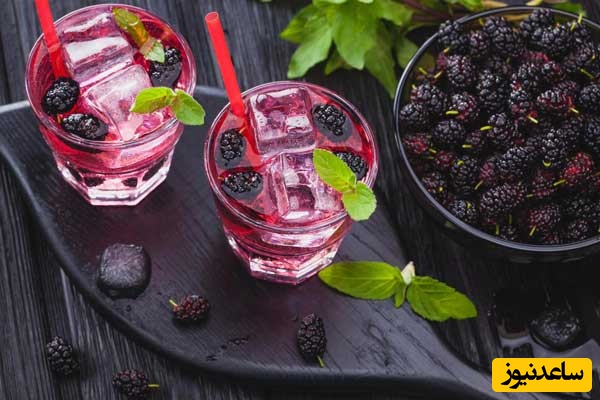 نوشیدنی خنک شاه‌توت
