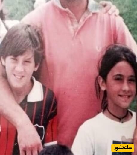 عکس کودکی لیونل مسی و آنتونلا