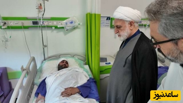 عیادت حجت‌الاسلام اژه‌ای از مجروحان تجاوز رژیم صهیونیستی به زندان اوین+ویدیو