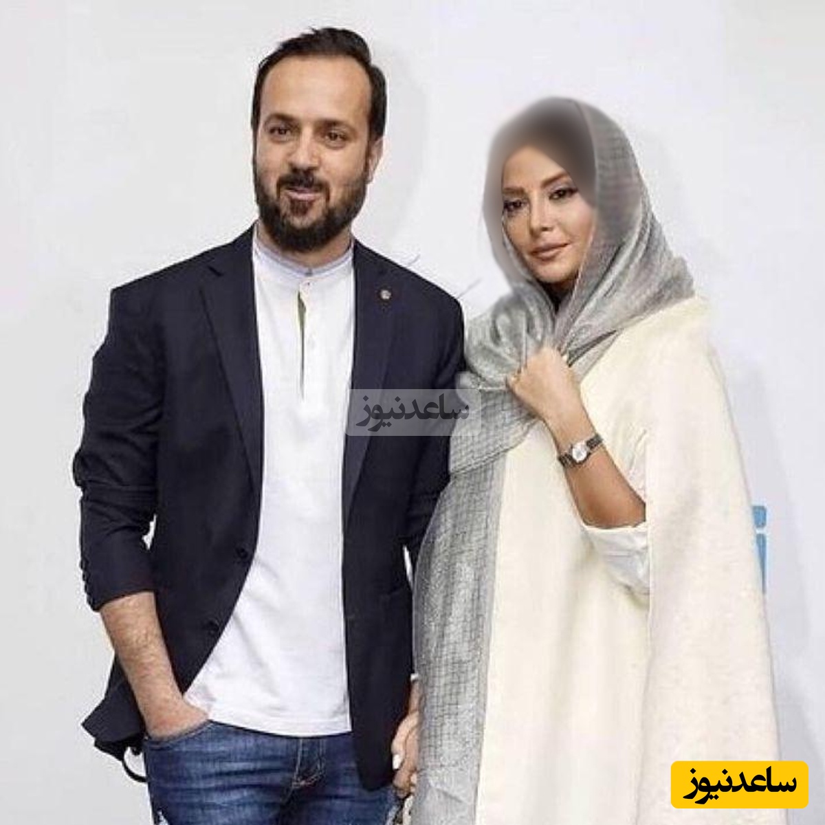 (ویدیو) تذکر حجاب احمد مهران فر، ارسطوی سریال پایتخت به همسرش در میان سیل جمعیت