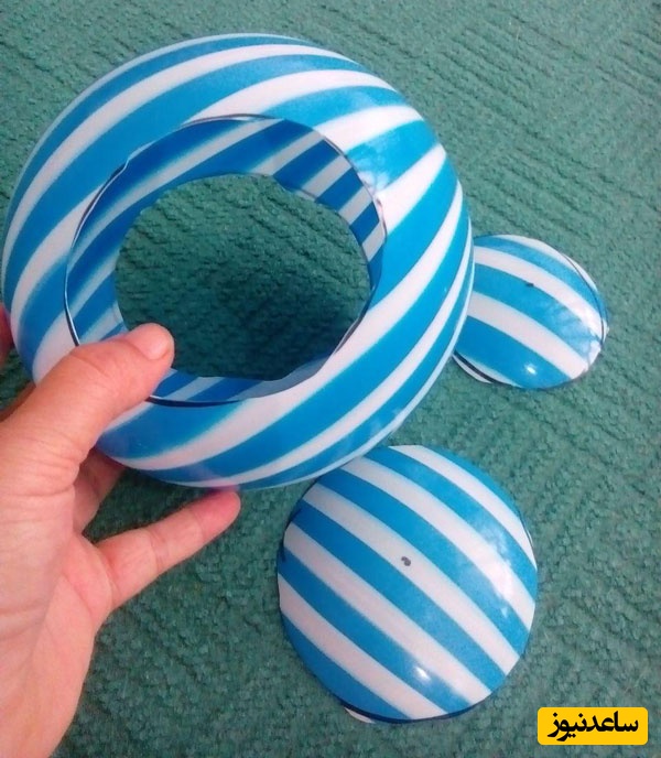 خلاقیت تحسین برانگیز یک مادر کم سن و سال ایرانی برای ساخت گلدان دکوری با توپ بسکتبال/ هنر نزد ایرانیان است و بس+عکس