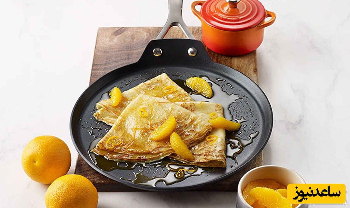 طرز تهیه کرپ سوزت خوشمزه ترین و بهترین صبحانه وعصرانه + عکس