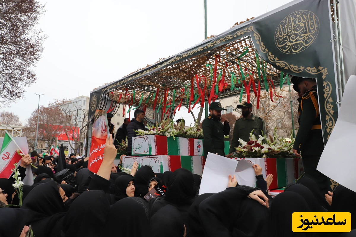 آیین تشییع پیکرهای مطهر شهدای اقتدار آذربایجان شرقی