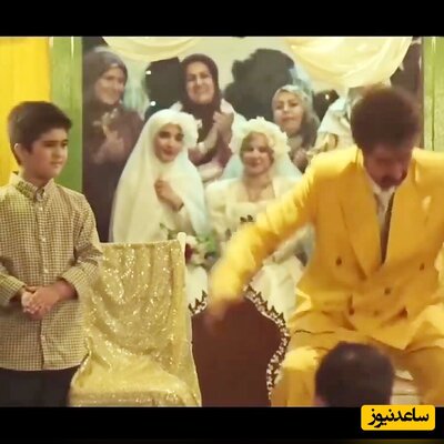 رقص شادِ دهه شصتی بهرام افشاری با آهنگ نوستالژی و کت زردِ قناری در فیلم فسیل+فیلم