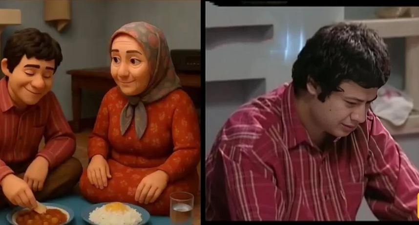 انیمیشن ماندگارترین سکانس سریال خانه به دوش؛ چرا قیمه‌هارو میریزی رو ماستا 🤣