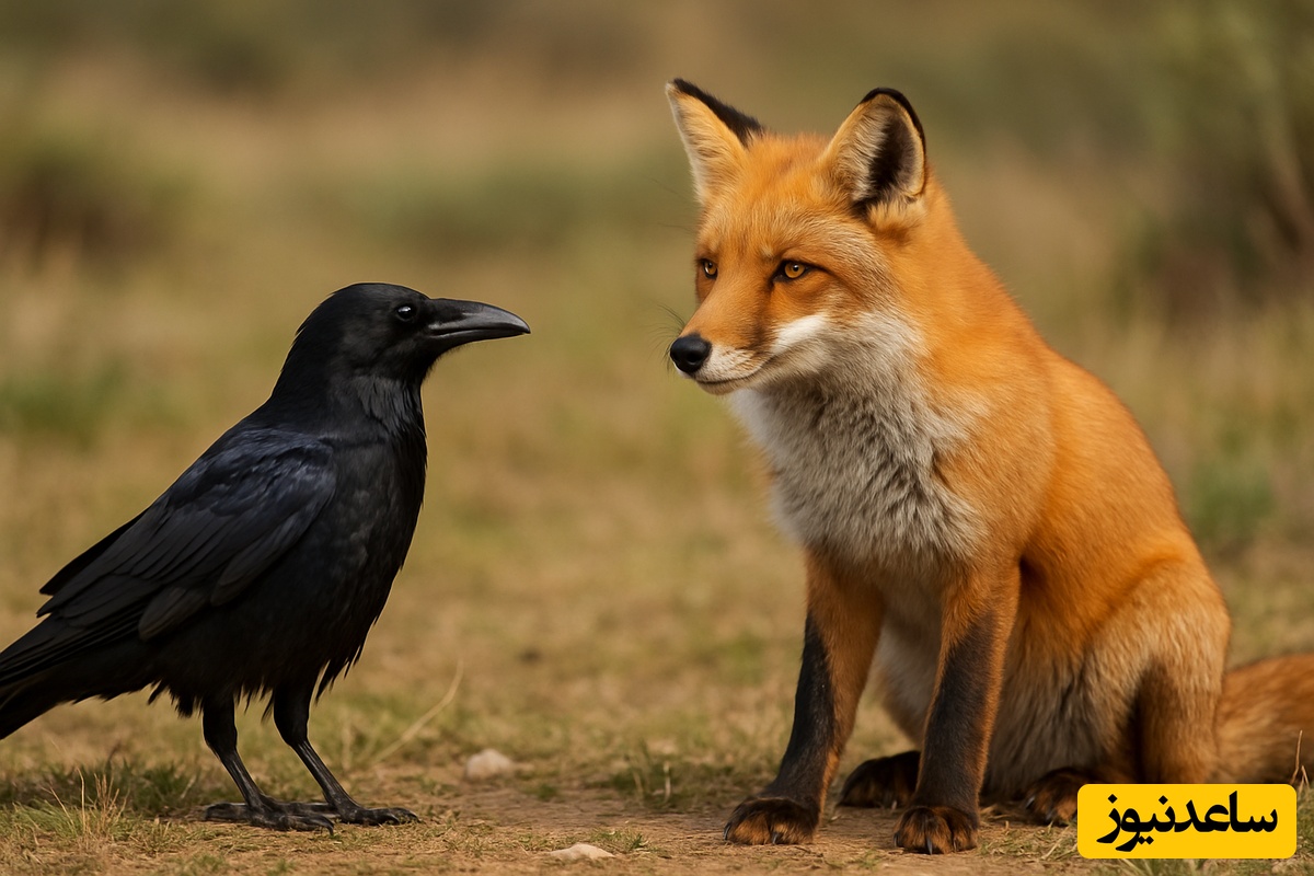 (ویدئو) مستند حیات وحش حیوانات یادآور داستان های کهن/ زاغ و روباه