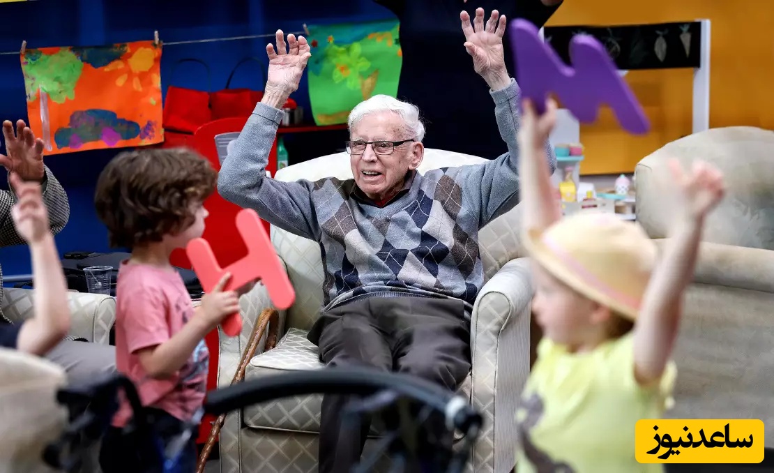 تصاویری از زیباترین ایدۀ بشردوستانۀ جهان در کانادا/ ترکیب رویایی پرورشگاه کودکان با خانۀ سالمندان