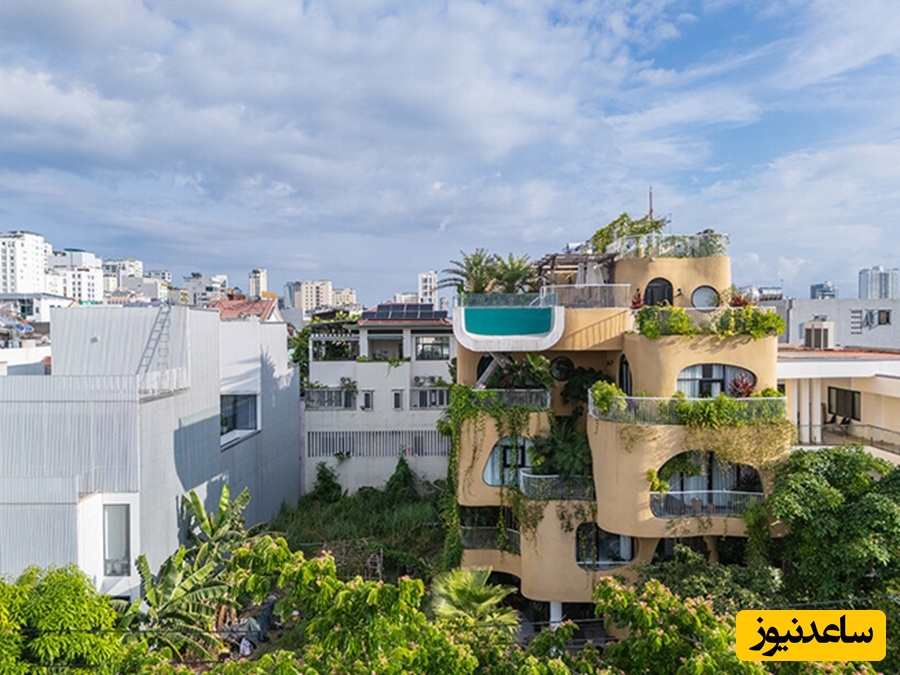 خلاقیت میخکوب کننده آقای معمار در ساخت خانه‌ای با استخر معلق/ منحصربفرد فقط همین! خود خونه چقدر شبیه خونه رویایی دنیای کارتونهاست!