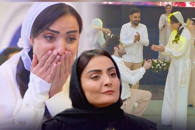 خواستگاری با تم بتمن؛ لحظه‌ای که دانیال مقدم برای شروع زندگی سرشار از عشق جلوی السا فیروز آذر زانو زد!