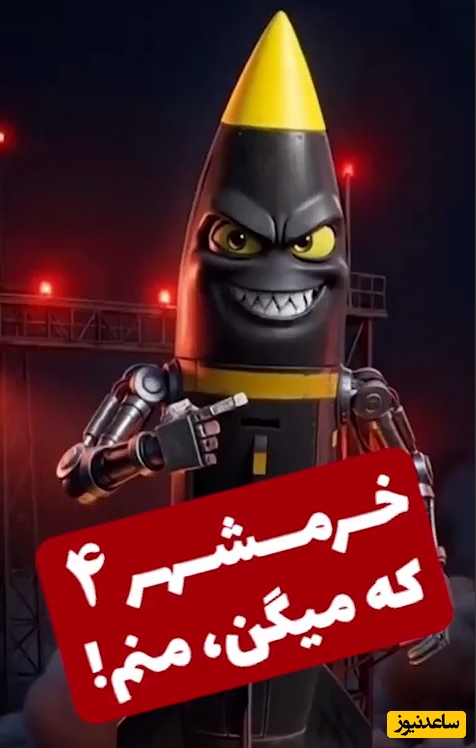 (ویدئو) موشک هولناک خرمشهر در نقش قهرمان انیمیشنی؛ موشکی با 80 بچه بمب در سر جنگی خود!