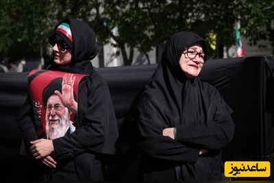 سیل مردم در خیابان منتهی به بیت رهبری در تهران همزمان با اربعین رهبر شهید انقلاب+ویدیو