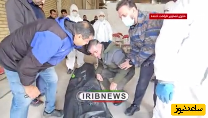 (فیلم) لحظاتی شوکه کننده از اولین برخورد خانواده‌ها با پیکر بی جان اعضای خانواده‌شان