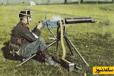 فیلم رنگی شده از آزمایشِ اولین مسلسل دنیا توسط مخترعش در سال 1897