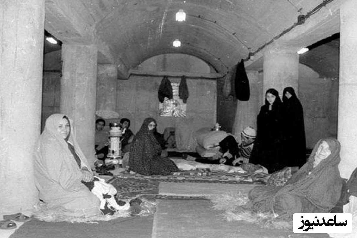 تصویری از پناهگاه جنگ در محله نازی آباد تهران