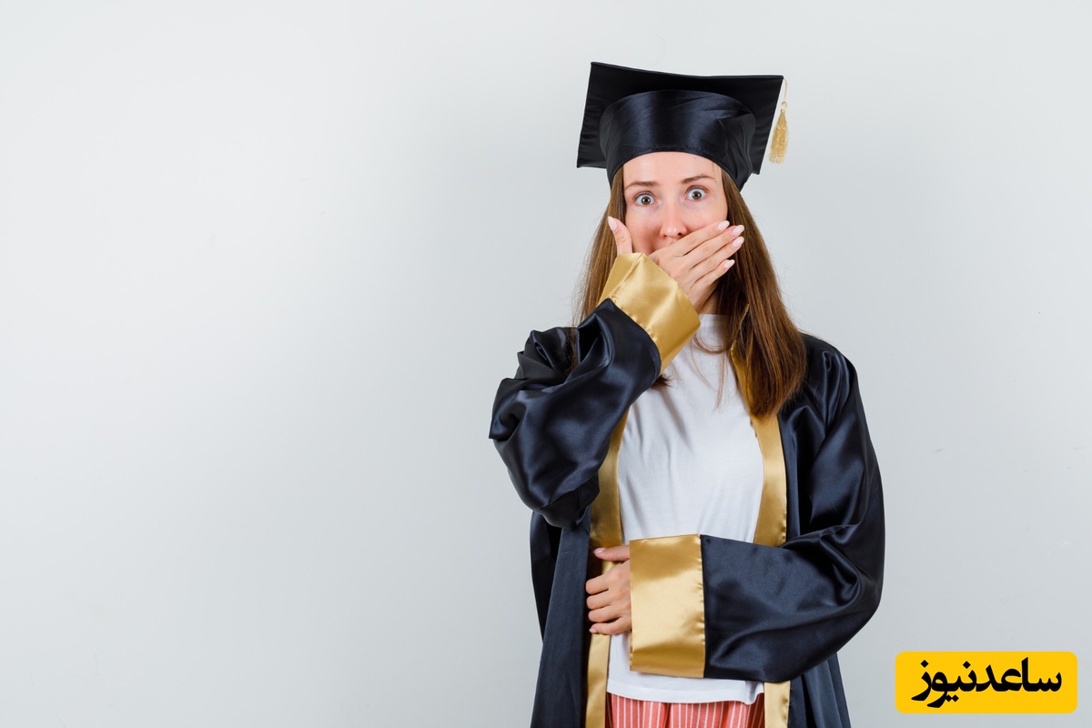 (عکس) حرکت عجیب این دختر در جشن فارغ‌التحصیلی سوژه رسانه ها شد