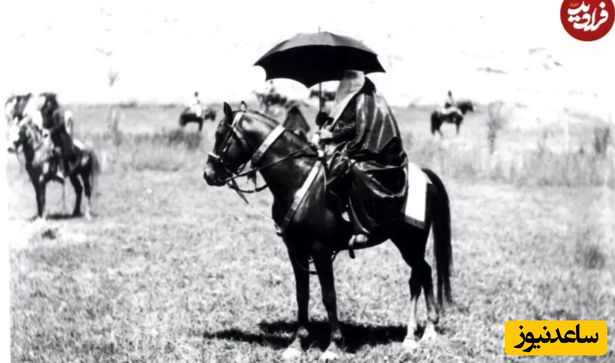 انیسالدوله سوار بر اسب در مسیر لشکرک به تهران
