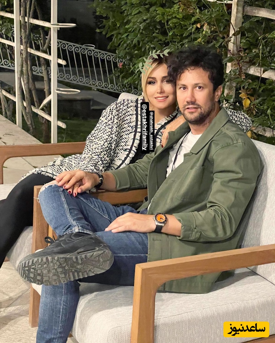 خاطره بازی سپیده بزمی پور با عکس‌های قدیمی/ دوران نامزدی شاهرخ استخری و همسرش