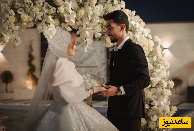 نگاهی به جشن عروسی ستاره دهه هفتادی پرسپولیس و همسر دورگه روسی‌اش در باغ ویلای مجلل و لوکس در اصفهان+فیلم/ خوش شانس تر از خانوم ایشون مگه داریم؟😍