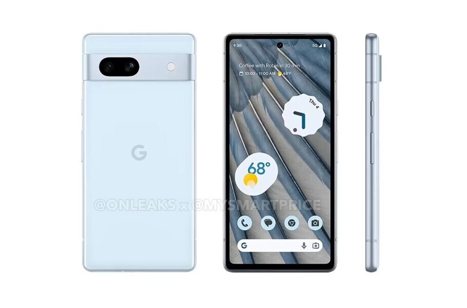 رندرهای جدید پیکسل 7a گوشی آینده گوگل را در رنگ جذاب آبی نشان می‌دهند