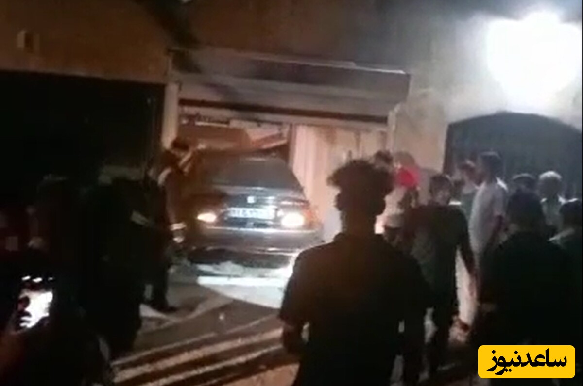 دختر 14 ساله تبریزی با خودرو وارد پارکینگ یک خانه شد! + فیلم