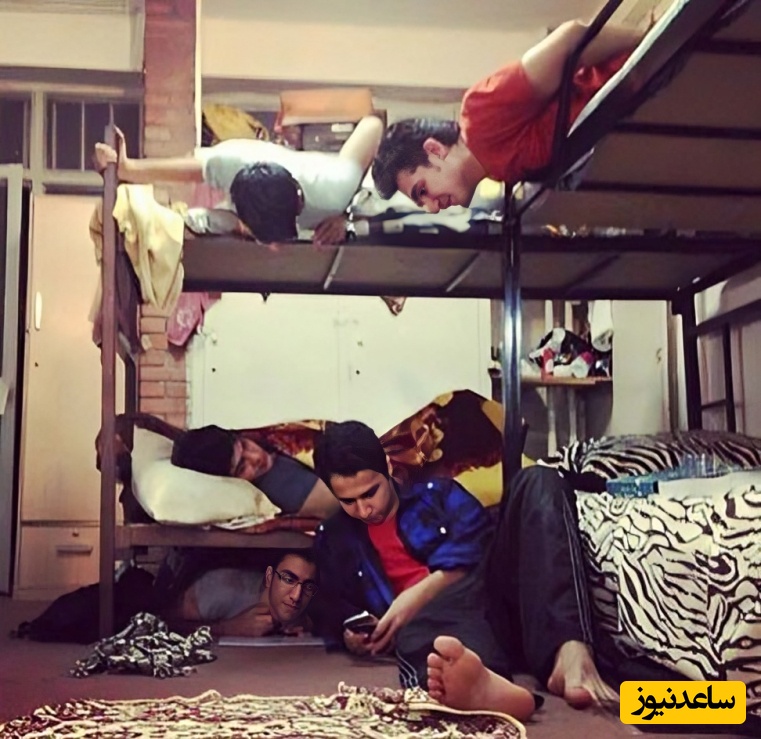(عکس) نگاهی به آخرین روش بقا در خوابگاه دانشجویی پسران؛ بیچاره دست به دامن خدا شده😂