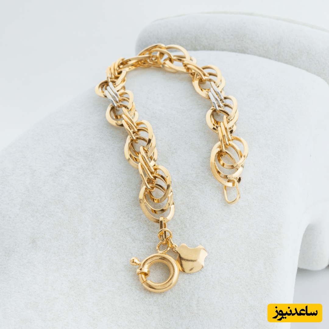 دستبند اسپرت دخترانه طلا