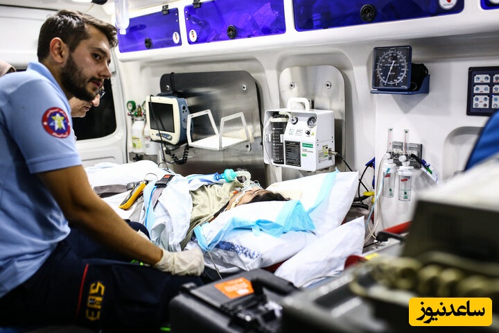 تصاویر جگرسوز از انتقال صابر کاظمی، ملی پوش والیبال با اورژانس از قطر به ایران/ الهی زود خوب بشی