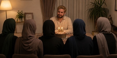 ویدیویی که امروز حسابی سروصدا کرد؛ تبریک تولد 5 همسر جوانِ یک مرد ایرانیِ 36 ساله که به سوژه داغ کانال‌ها و پیج‌های خبری تبدیل شد