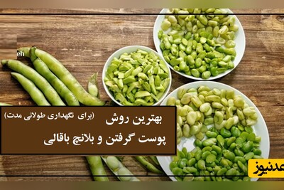 نکات خانه‌داری/ بهترین روش پوست گرفتن سریع و نگهداری طولانی باقالی بدون زرد و له شدگی