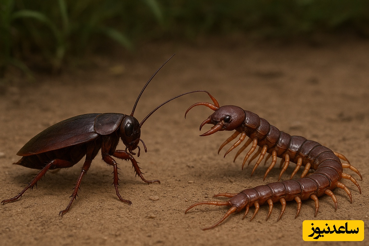 فیلم/ مستند حیات وحش حیوانات / نبرد سوسک و هزارپا