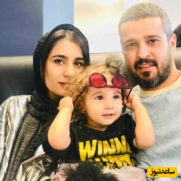  مجتبی پیرزاده و همسر و دخترش