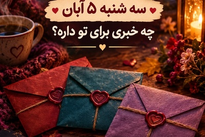 طالع‌بینی پاکت عشق امروز سه‌شنبه 5 آبان 1405/کسی که با چشم‌های خیس و نامه‌ای پُر از عطرِ وصال پشت در منتظر است؛ سهم تو کدام پاکت است؟💘