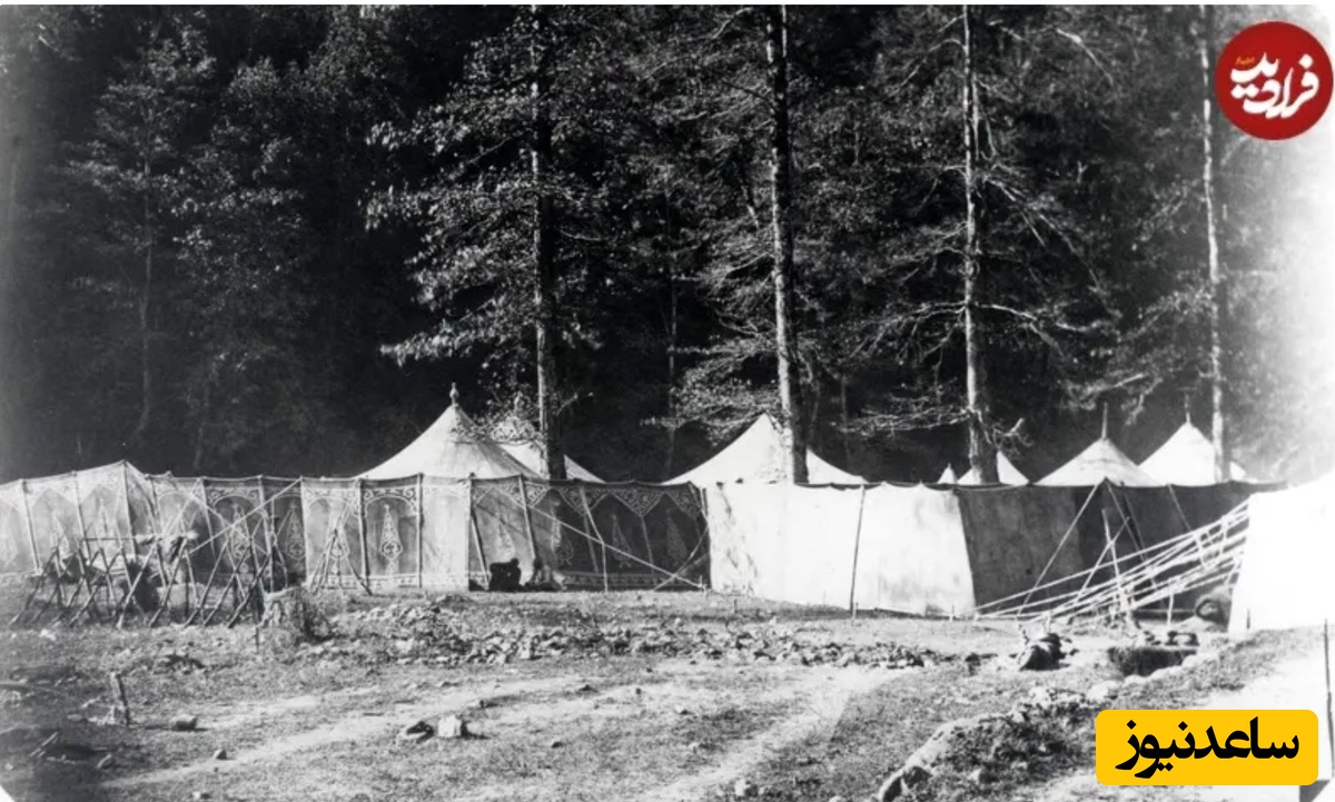 اردوگاه سلطنتی در منطقۀ پل ذغالی در نزدیکی چالوس