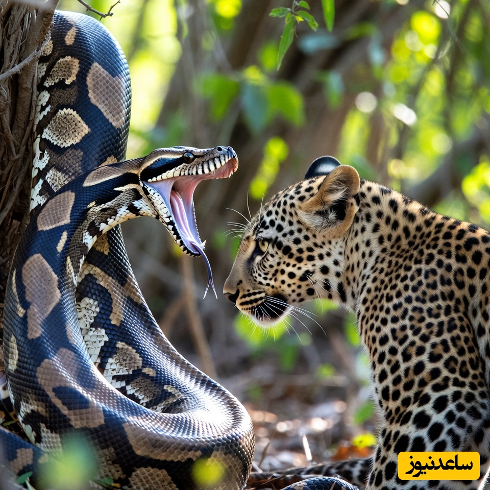 (ویدئو) مستند حیات وحش حیوانات/ مبارزه‌ای که طبیعت هم نفسش بند آمد؛ نبرد دیدنی مار پیتون با پلنگ در آفریقا