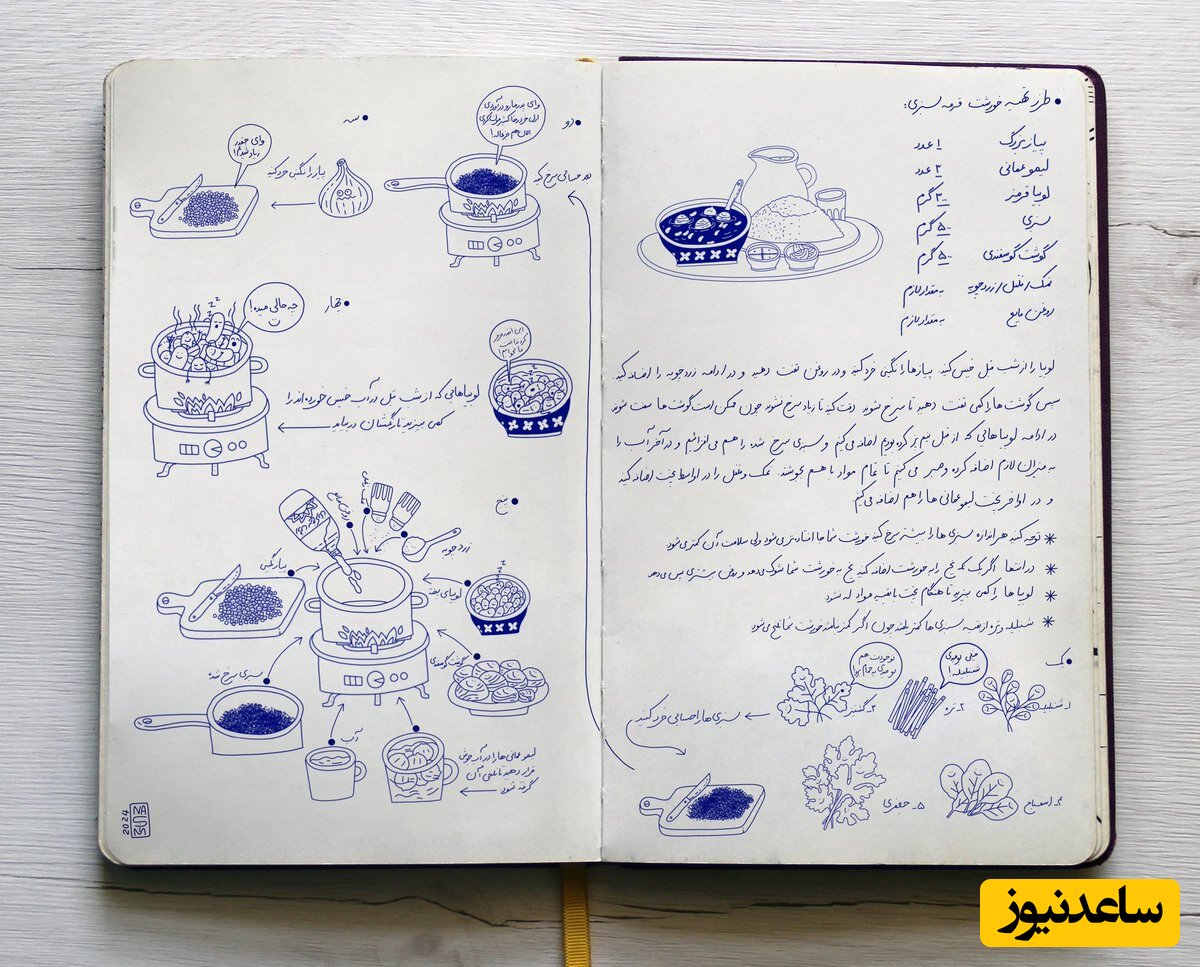 خلاقیت جالب مادر ایرانی برای آموزش آشپزی به دختر تازه عروسش+عکس