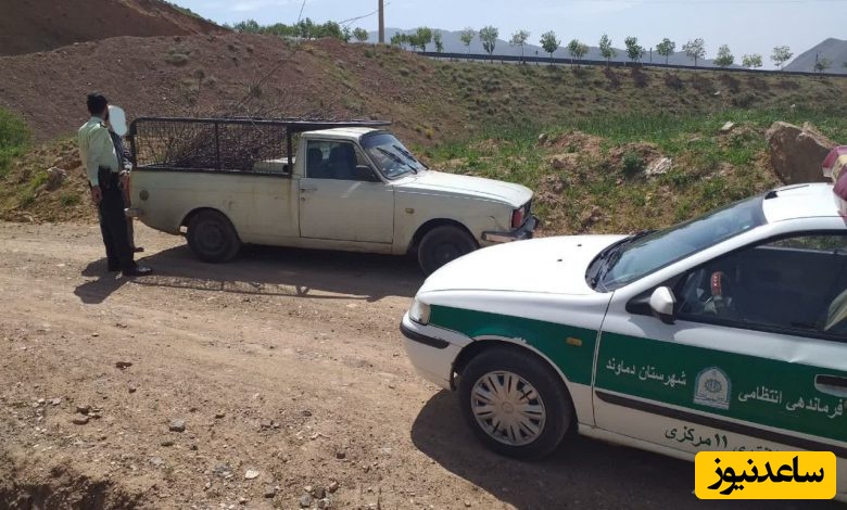 لحظات توقیف وانت حامل پهپادهای موساد+ ویدیو