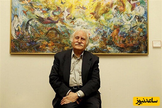 به بهانه فوت هنرمند بزرگ ایرانی، نگاهی به چیدمان منزل استاد فرشچیان در ایران و آمریکا مزین به آثار هنری ایشان/ کاغذ دیواری های نفیس، آباژور رومیزی، تابلو قلم زنی، کنده کاری روی ستون ها و...