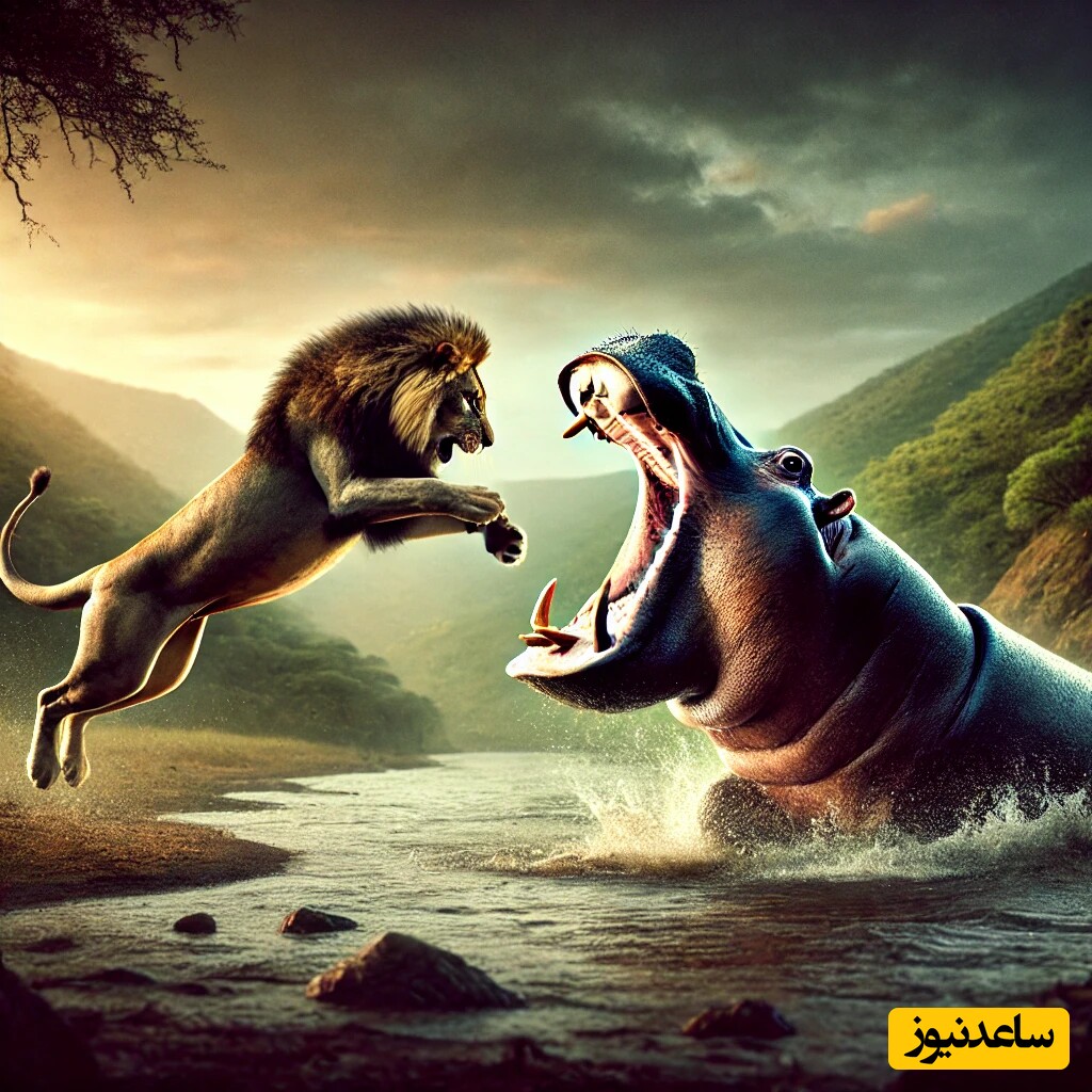 (ویدئو) مستند حیات وحش؛  اگر شیر و اسب آبی بجنگند، به‌نظرت کدام زنده می‌ماند؟