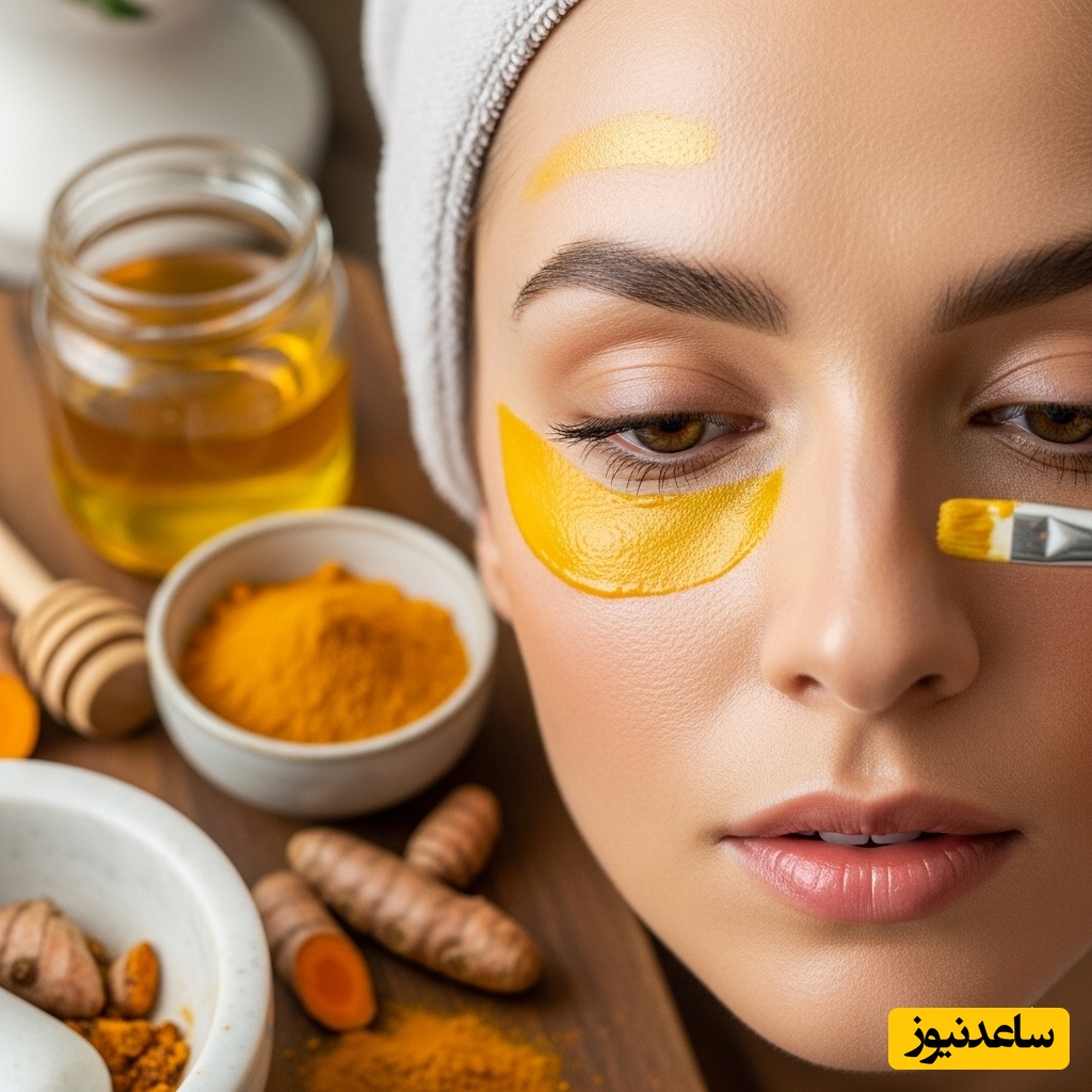 ماسک زردچوبه برای رفع چروک، سیاهی و پف دور چشم